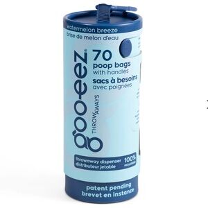 Goo-eez Throwaways Poop Bag Dispenser Watermelon Breeze, 70 Bags) Lot of 6
